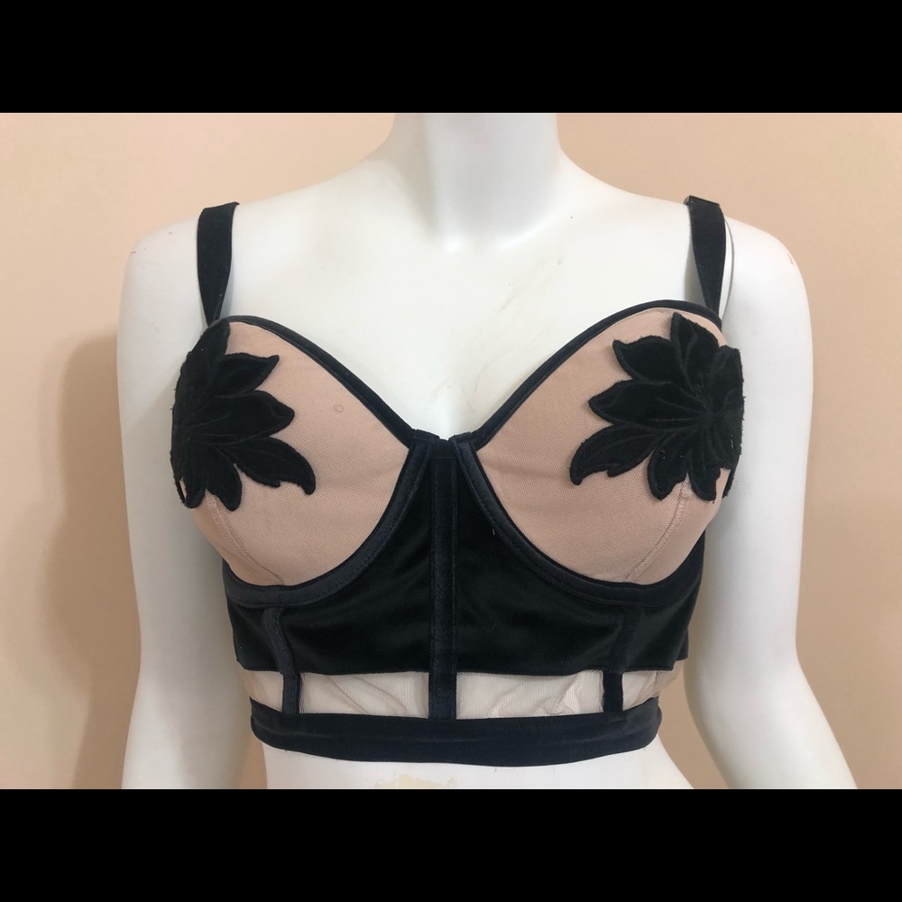 Victoria secret bra with corset - tan & black